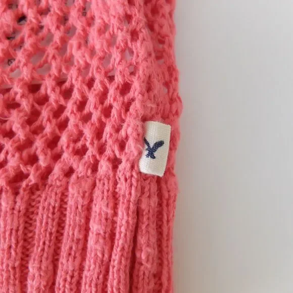 American Eagle Pink Knit Top Cover Up Size XL - Picture 6 of 8